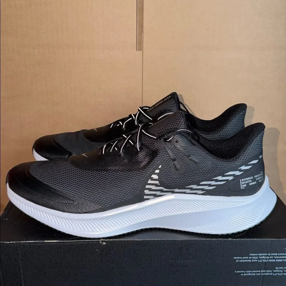 Nike Quest 3 Shield Black Metallic Silver CQ8894-001 Men’s Size 14